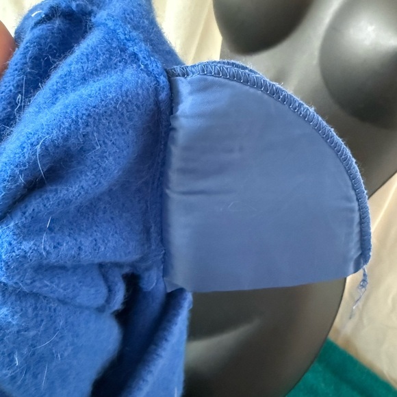 VTG Maple Sweater, Real Fur Tails, Bedazzled Scene, Angora/Lambswool/Nylon *Flaw - Picture 7 of 8